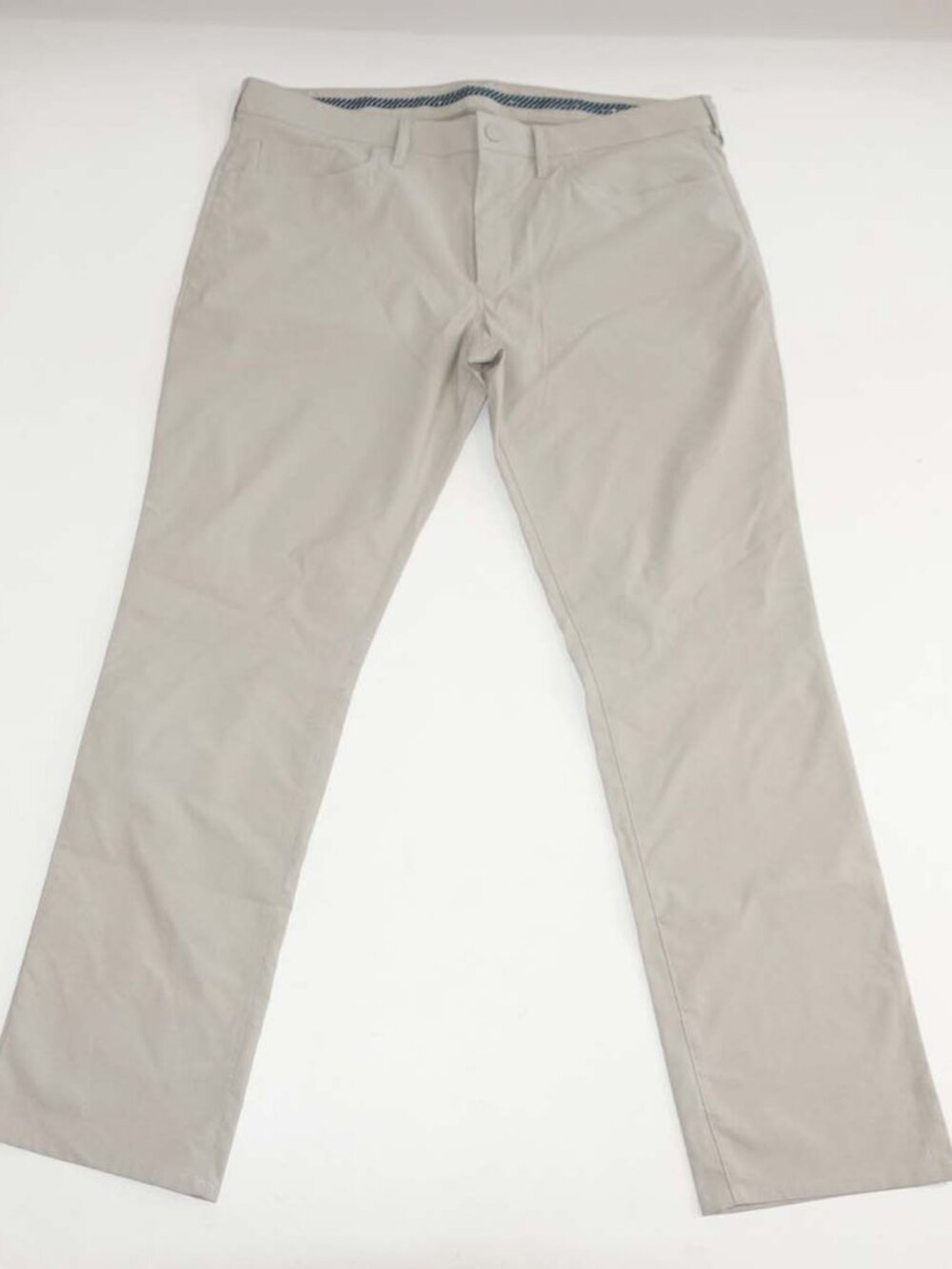 Bonobos Men's Slim Golf Pants 38 x 32 Beige Flat Front Light Weight 5 Pocket
